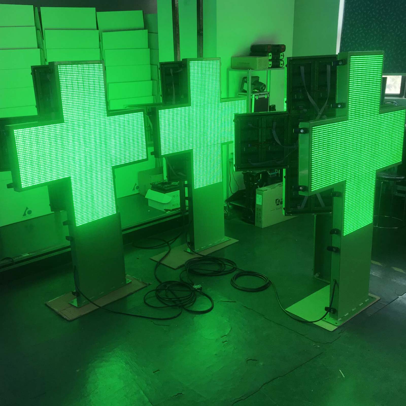 Outdoor High Brightness One Side Dual Side LED Pharmacy Cross Sign