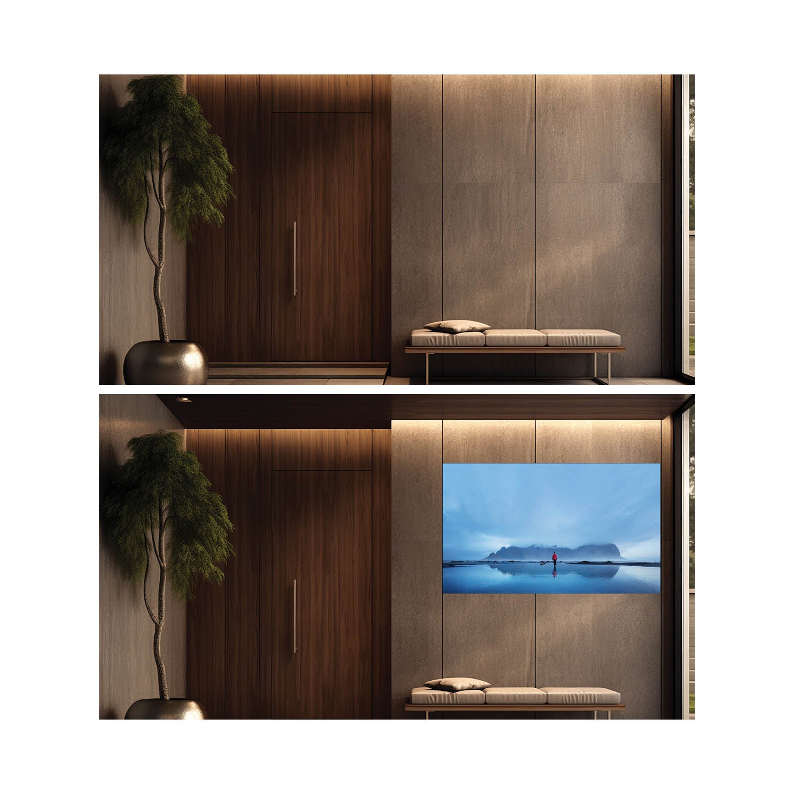 U4 Indoor High Definition COB LED Display Texture Surface LED Display Blend in with Architecture
