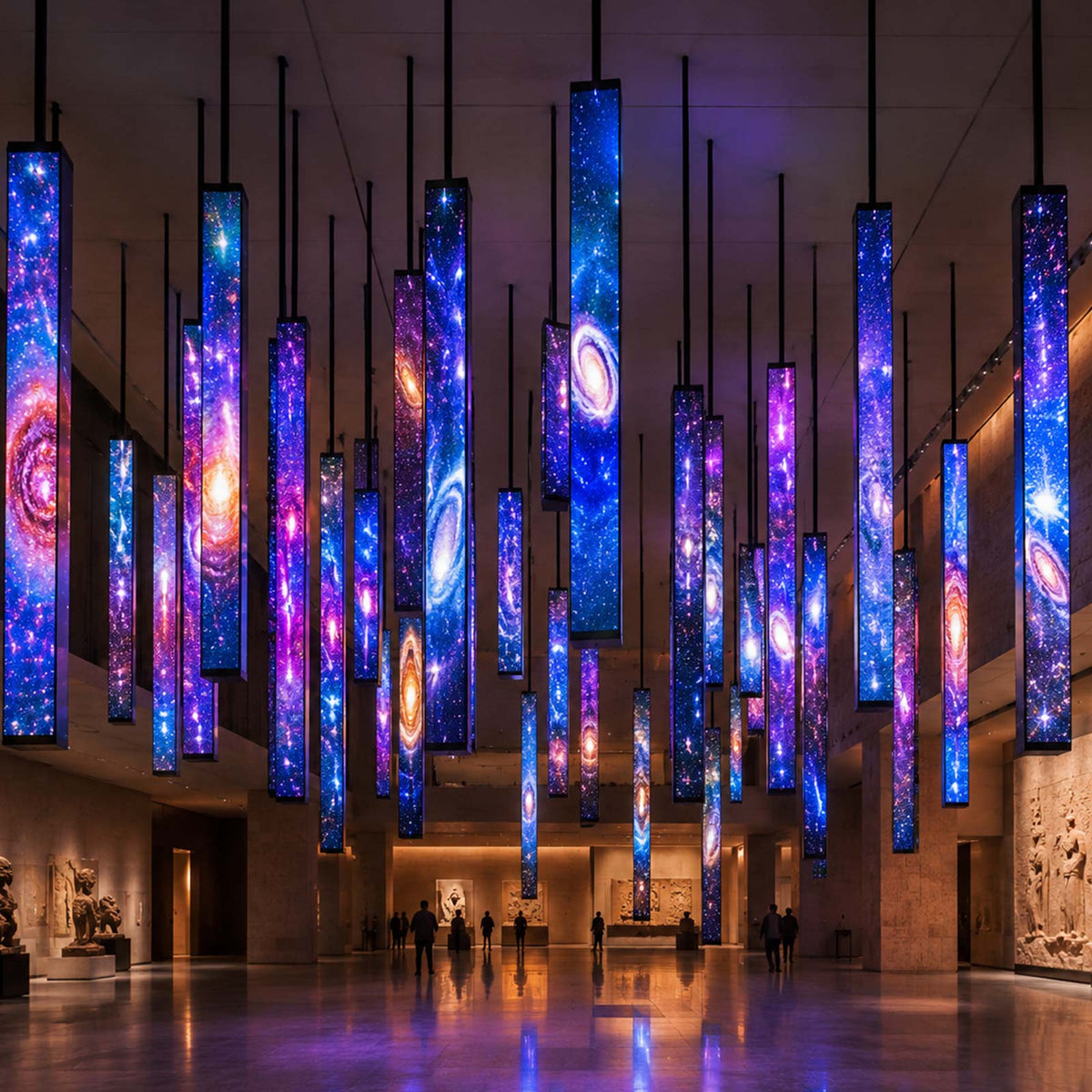 4-Sided LED Display Slim Digital Signage Column LED Display