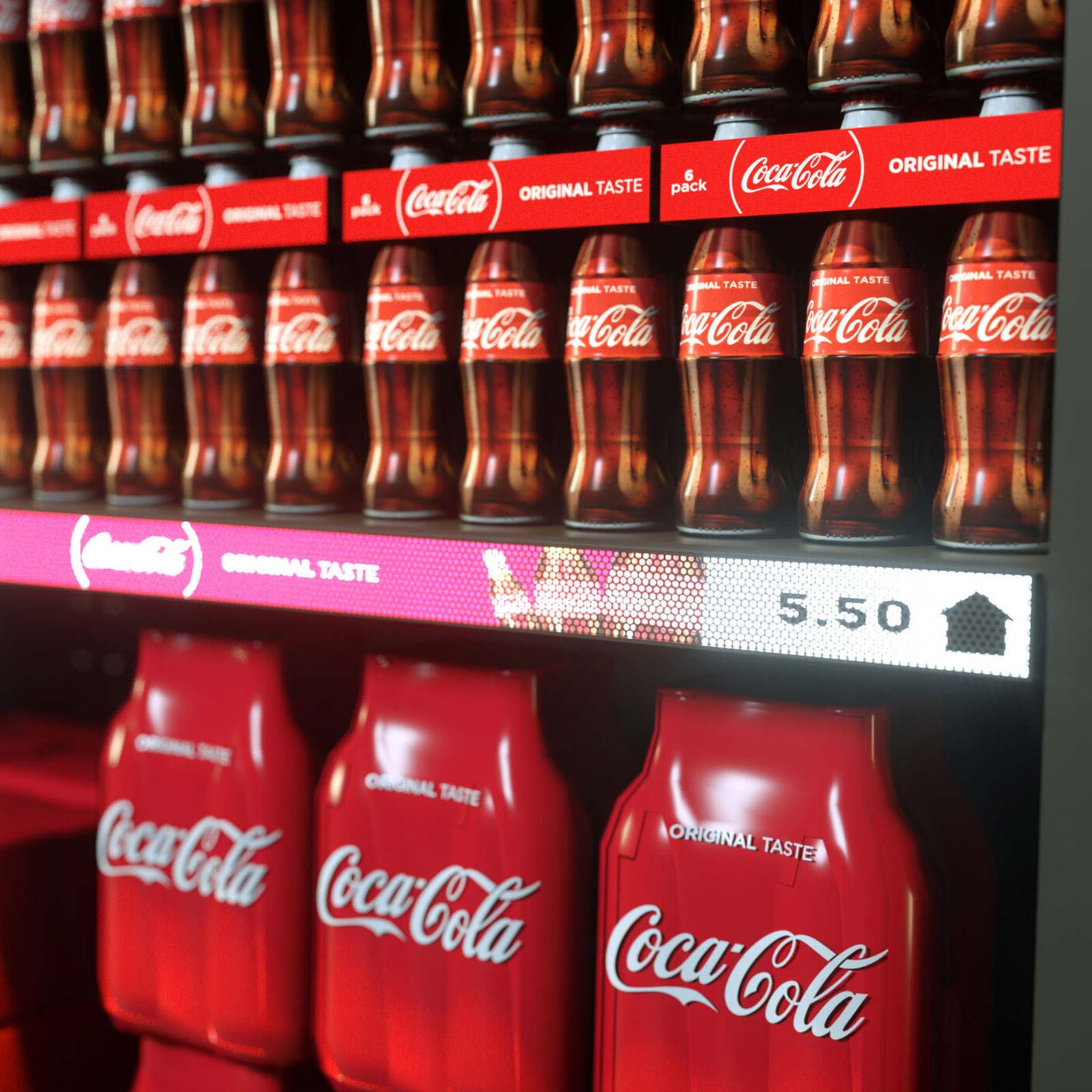 Indoor Store LED Rack Sign with COB Technology Wireless Control for Retail Display