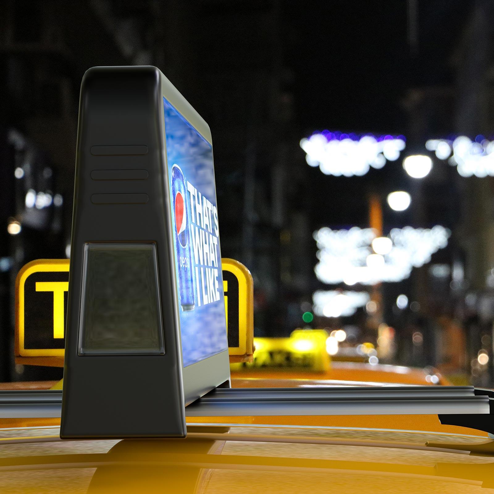 Vehicle Mounted Taxi Rooftop LED Advertising Display with GPS Remote Wireless Control