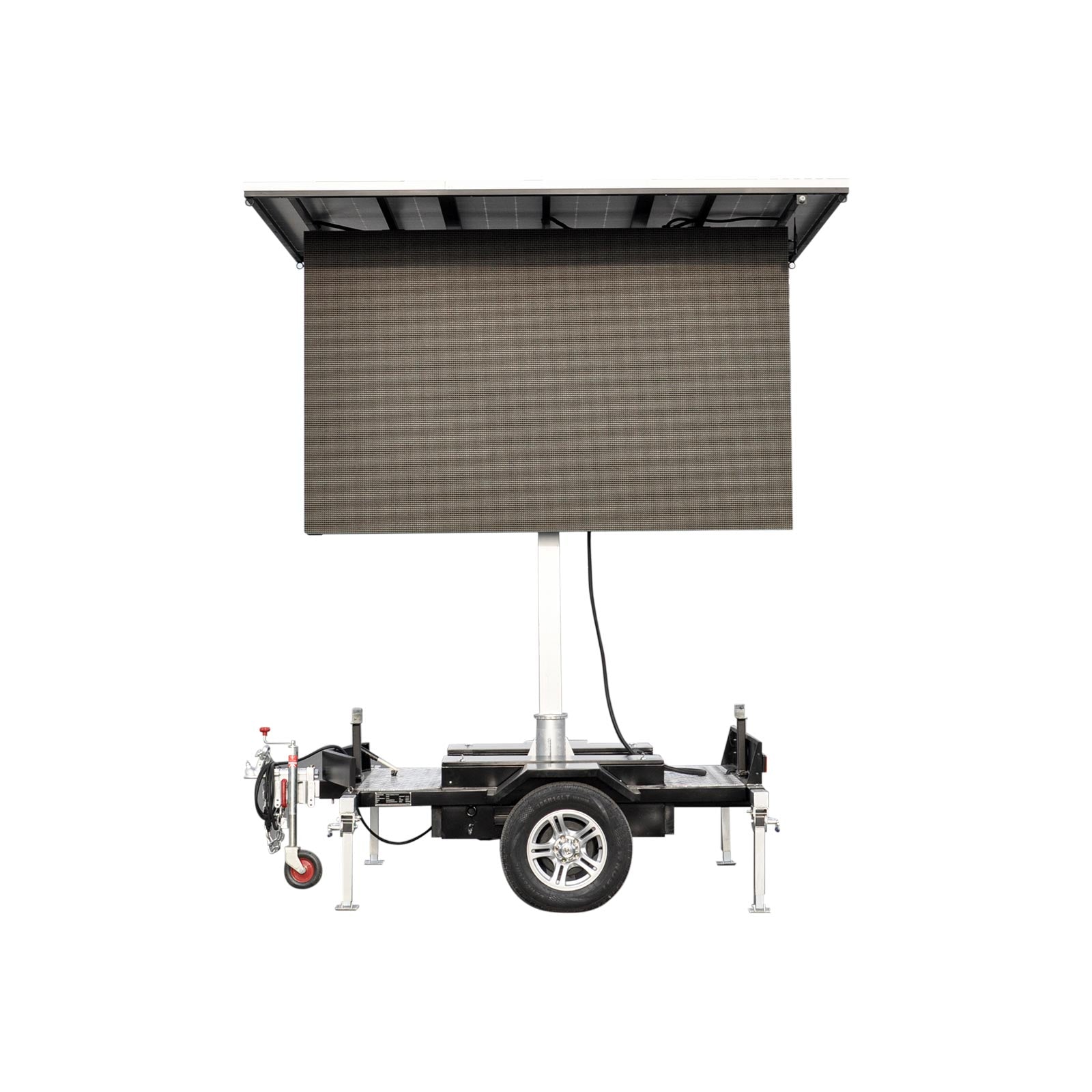 Mobile Trailer LED Screen Outdoor Advertising Display with Solar Power Wireless Control